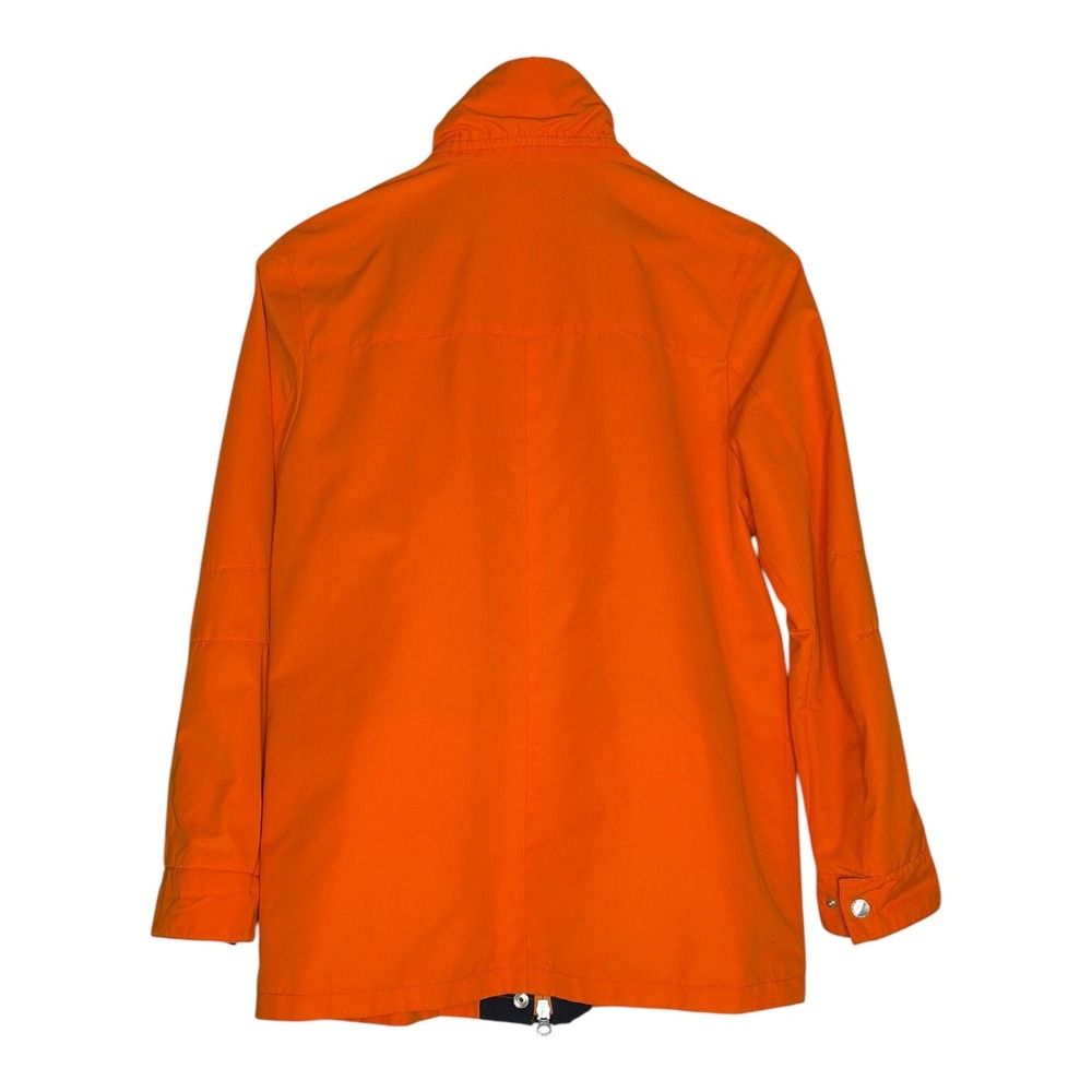 Escada Sport Womens Orange All Weather Rain Jacket w/ Navy Bucket Hat Set Small - Picture 2 of 5